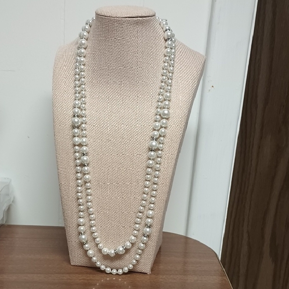 White House Black Market Jewelry - White House Black Market Faux Pearl Necklace